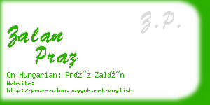 zalan praz business card